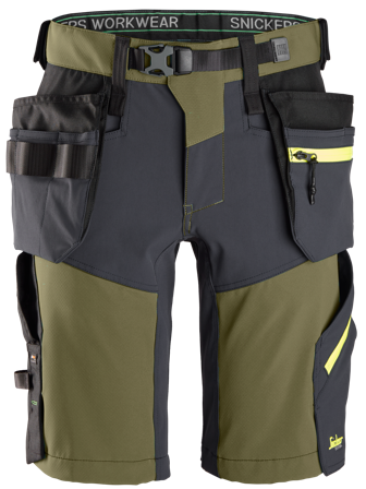 Snickers Workwear 6140 Shorts grön 44, Arbetskläder