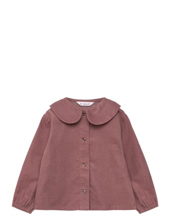 Mango Corduroy Blouse With Baby Collar - Pink - 4-5