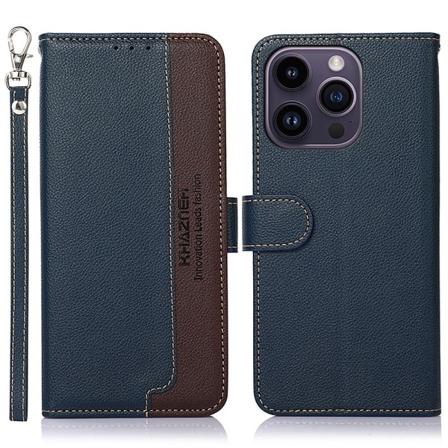KHAZNEH telefoncover til iPhone 15 Pro - brun/blå Blue