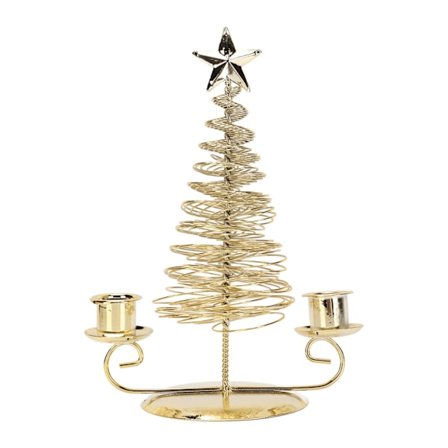 Julgransformad ljusstake i metall