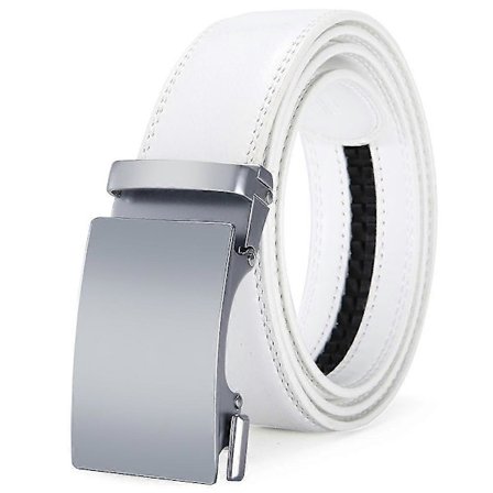 Simpelt Skydespænde Elegant Hvidt Bælte Mænd