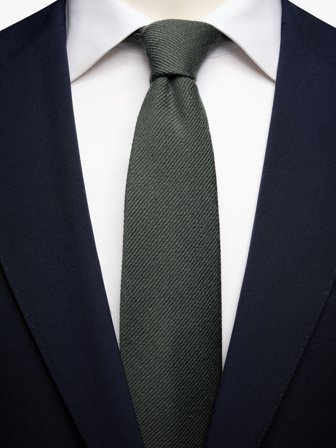 John Henric Men's Grün Wollkrawatte Size 7,5