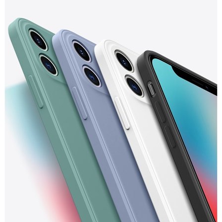 iPhone 12 Mikrofiber silikonskal