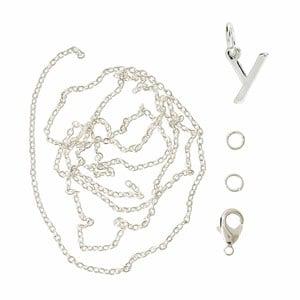 Me & My Box Silver Y Pendant Set One Size - Stationery - One size - Silver