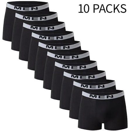10 par herre boxershorts, sporty, åndbare, højelastiske, størrelse XXL