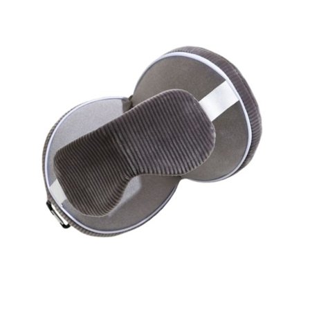 2-i-1 U-formet nakkepude med lysblokerende sovemaske til rejser og lur