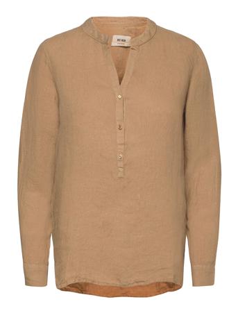 Danna Linen Blouse Beige MOS MOSH