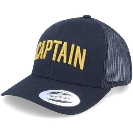 Iconic - Sort trucker Kasket - Captain 3D Black Trucker @ Hatstore