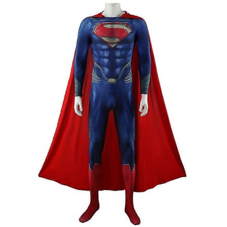 Aikuisten Superman Teräsmies Cosplay Teräsmies Superman Puku Halloween Asu Haalari