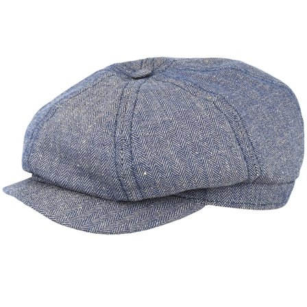 CTH Ericson - Blauw flatcap Cap - Alan Sr. Belo Blue Flat Cap @ Hatstore