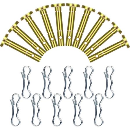 10 stk. forskydningsbolte og 10 stk. splitstifter erstatning for Cub Cadet 738-04124A 714-04040 sneslynge MTD Craftsman Cub Cadet