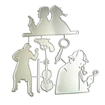 Metal Skærestencils til Mænd, Stanseskabelon, DIY Scrapbooking Album Papirkort Prægningsskabelon Formdekoration