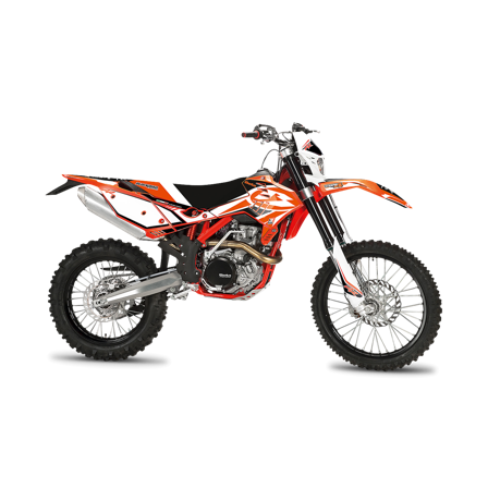 Kit Adesivi Completo Blackbird Dream 4 con Coprisella Rosso-Bianco-Nero - Beta RR 525 4T 2007-2009