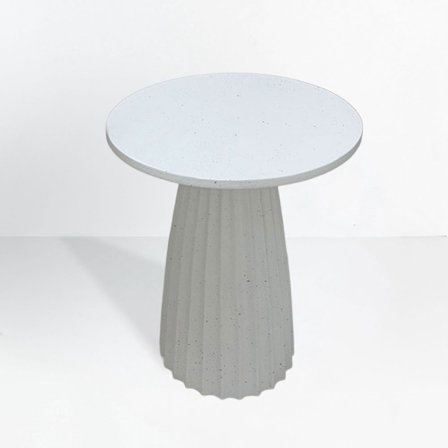 Toledo-sivupöytä valkoinen kuviolla 40x40x51cm