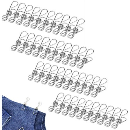 ING 40 stk. tøjklemmer i rustfrit stål 1,5 x 6,5 cm store tøjklemmer badehåndklædeklemmer badehåndklædeklemmer kraftige håndklædeklemmer håndklæde