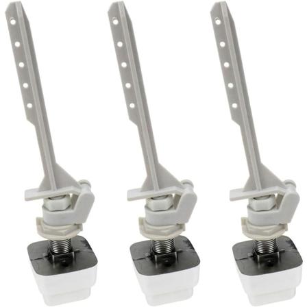 Toalettspolknapp 5 tum (ca 12,7 cm), Toalettsidoknapp i plast, Beslag för toaletttank, Knapp (3-pack)