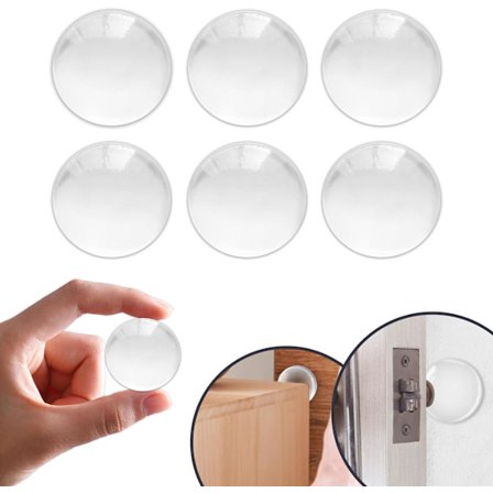 Dörrstopp vägg transparent gummi buffert väggskydd 6 st dörrbuffert