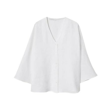 Mango linen Bluse Hvid, Dame