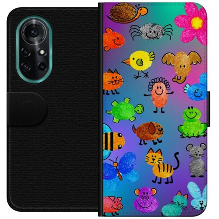 Kompatibelt Lommeboketui til Huawei nova 8 Pro Little Scribble Friends