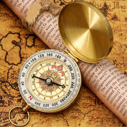 Kompas, Camping Metal Kompas, Lommekompas, Bærbar Vandtæt Kompas, til Rejser Vandring Udforskning