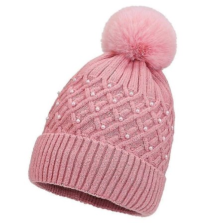 KXJ-Dam Vinter Stickad Mössa Varm Stickad Mössa för Kvinnor Stickad Mössa Ridning