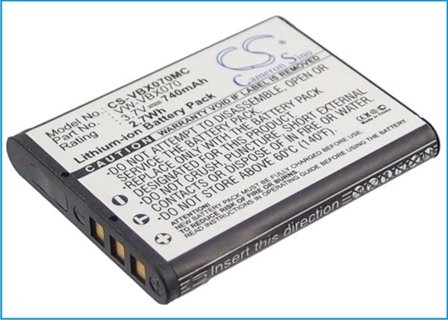 Batteri til kamera for Panasonic HX-WA10, HX-DC1, HX-DC10 osv.