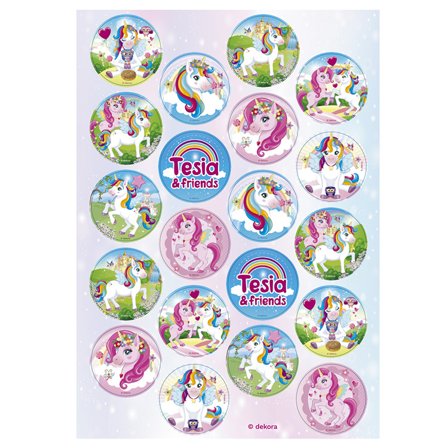 Enhörning Tårtbilder Ø3,4cm - Partyninja.se