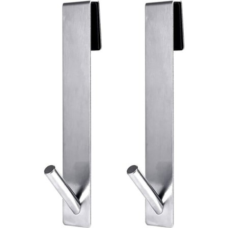 Galaxy 2 kpl 18 cm poraton suihkuoven koukku pyyhekoukku kylpyhuone kehyksetön suihkuovi - hopea