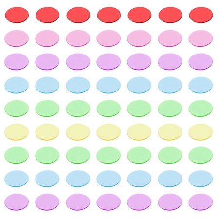 300 stk. Bingo Tellerbrikker Fargerike Bingo Markører Gambling Spillbrikker