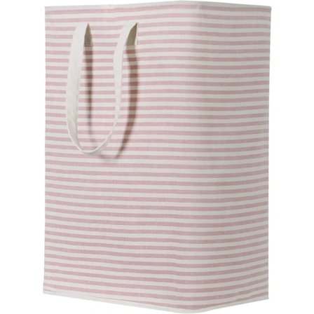 72L Vikbar tvättkorg, smutsig tvättkorg tvättsäck med förlängda handtag för klädförvaring i sovrum badrum, rosa