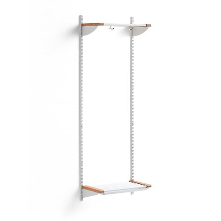 Wandgarderobenschrank JEPPE mit Hutablage, Grundelement, 1790x600x310 mm, weiß/Eiche