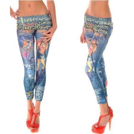 Mönstrade Leggings Jeggings