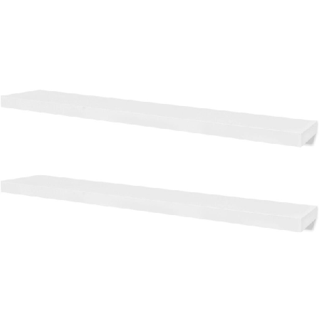 Vidaxl 2 Flytande Vägghyllor I Mdf 120x20x3,8 Cm Vit Vit