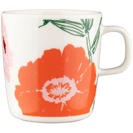 Marimekko Puutarhakutsut krus 4 dl' - 'Hvit/grønn/oransje