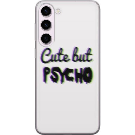 Kompatibel Mobilcover til Samsung Galaxy S23+ Rainbow-farvet legetøjsfigur med et glad ansigt og farverige cirkler i en legesyg studieillustration