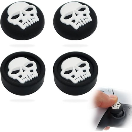 4 x Skull Caps Tumgrepp PS4 PS5 Tillbehör för Playstation 5 Controller PS5 Controller Stick