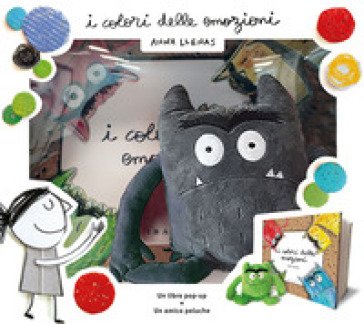 I colori delle emozioni pop up. Ediz. a colori. Con minipeluche nero Anna Llenas