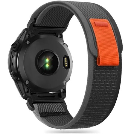 Tech-Protect Nylonrem till Garmin Fenix 3 / 5X / 3HR / 5X Plus / 6X / 6X Pro / 7X - Svart-Orange