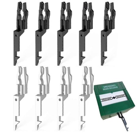 8 kpl palohälyttimen testausavain, 2,28" vara-avain KAC-hälytyspainikkeille, yleiskäyttöinen testausavain kaikille KAC-tyypin hälytyspainikkeille