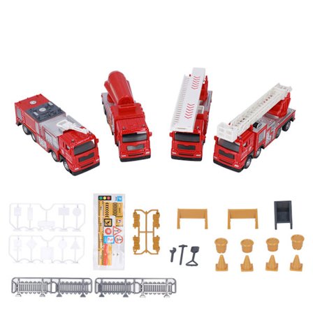 Brandbilsleksaksset Säkerhetsmedvetenhet Rostsäkra brandbilsfordon för 3 år Hem Förskola