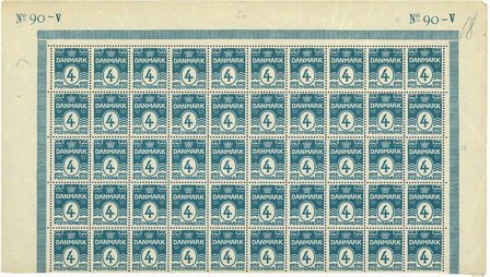 Danmark - Arkdel med 50 postfriske mærker AFA 80