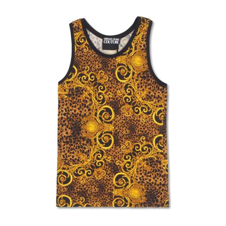 Versace Jeans Couture Print Leo Baroque Tank Top Gul, Herre