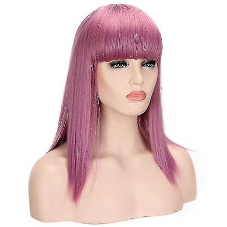 Descendants 2 Mal Cosplay Peruk Rekvisita Långt Rakt Hår Hela Peruker Lugg Hårstycke