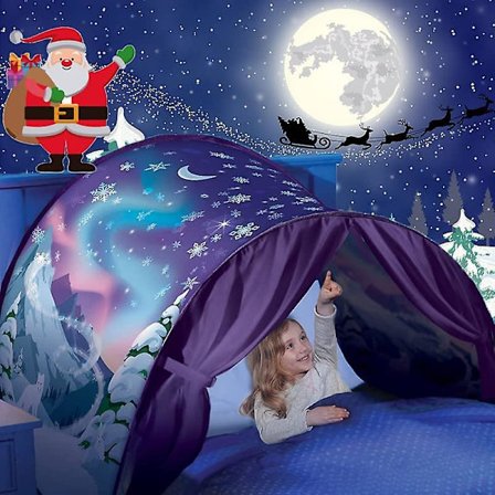 Barne seng telt, romtelt for gutter, pop-up leketelt for barn, køyeseng telt, barnehus seng