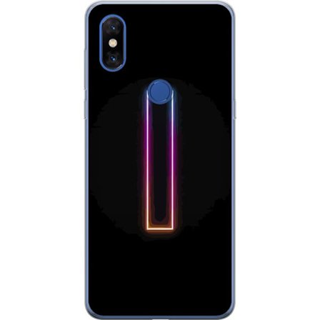 Kompatibel Mobilcover til Xiaomi Xiaomi Mi Mix 3 Minimalistisk neonbogstav I i regnbuefarver mod mørk baggrund