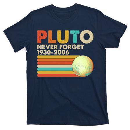 Vintage färger Pluto glöm aldrig 1930-2006 T-shirt XL