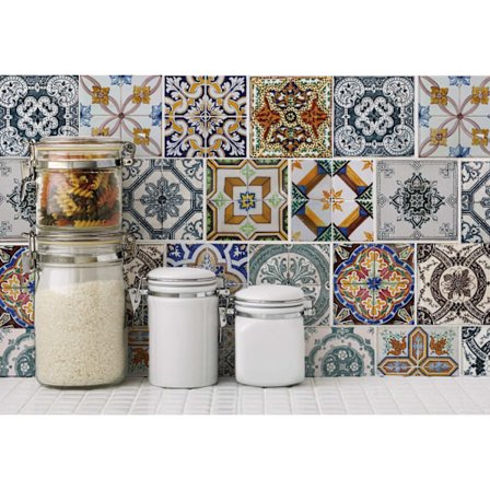 Marrakech Vintage 16-pak farvet mat flisedekoration badeværelse køkken
