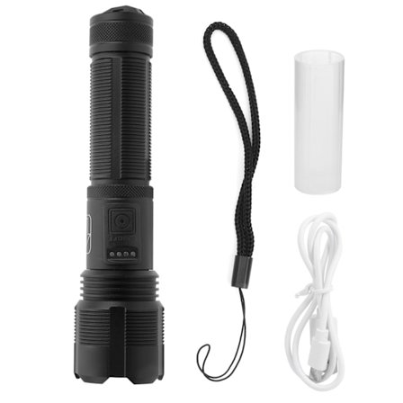 XHP50 Ficklampa Zoom Effektvis Display USB-laddning Stark Ljusstyrka Fackel Utrustning