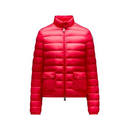 Moncler, Lans Short Dunjakke, Rosa, Dame, Størrelse: L