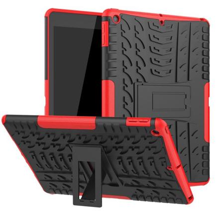 Ipad 10.2 2019/2020/2021 Skal Rugged Kickstand Armor Röd Red Röd